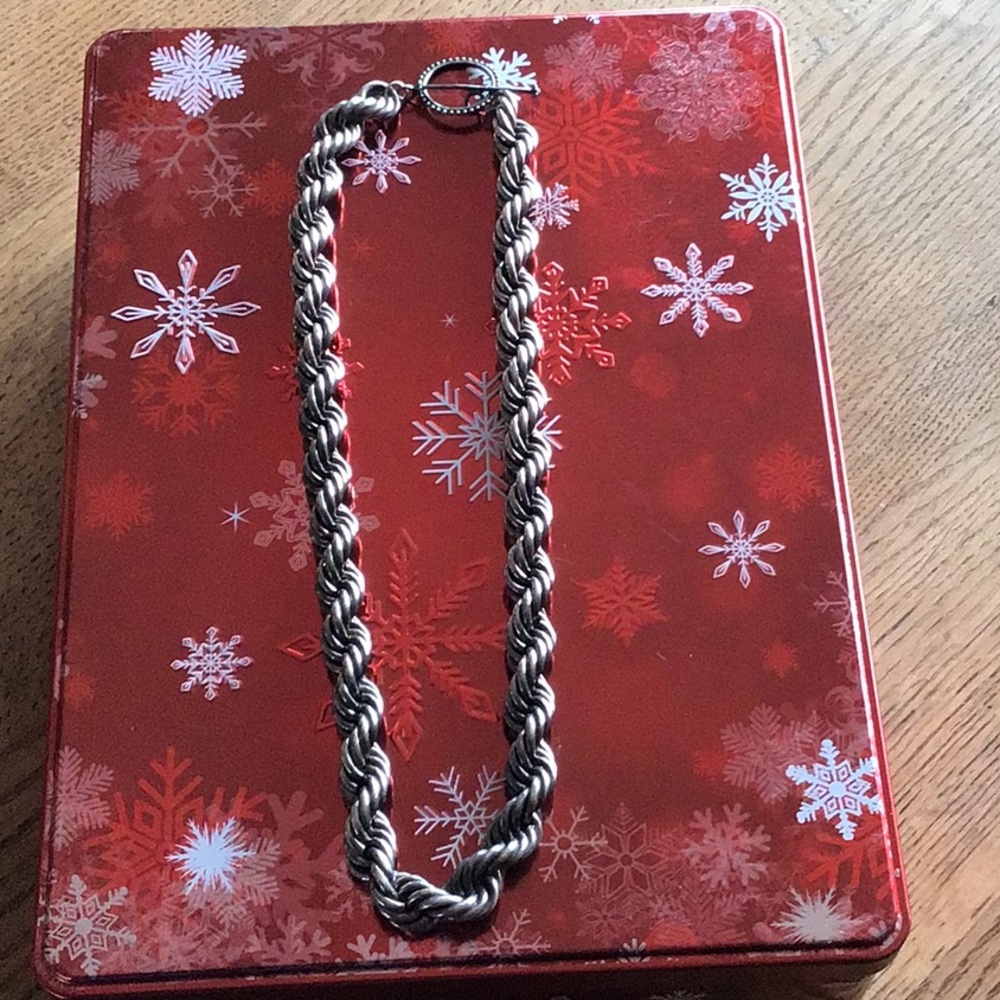 Sterling silver 21” heavy chain necklace